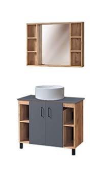 Комплект мебели GROSSMAN Флай 100 дуб сонома/серый со столешницей