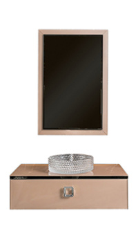 Комплект мебели ARMADI ART Lucido 100 со столешницей Пыльная роза, фурнитура хром