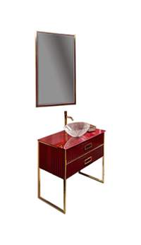 Комплект мебели ARMADI ART Monaco 100 со столешницей бордо, фурнитура золото